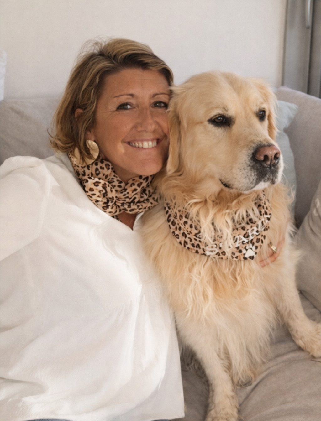 Foulard léopard DOG MOM - Taille unique