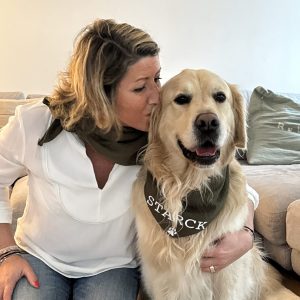 Foulard gaze de coton kaki DOG MOM - Taille unique